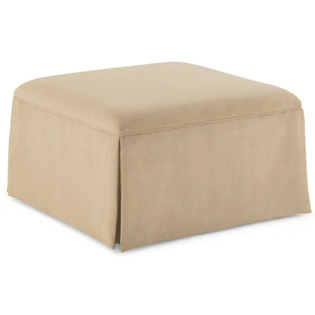 "Off-Season" Velvet Upholstered Square Top Ottoman with Hidden Storage Base